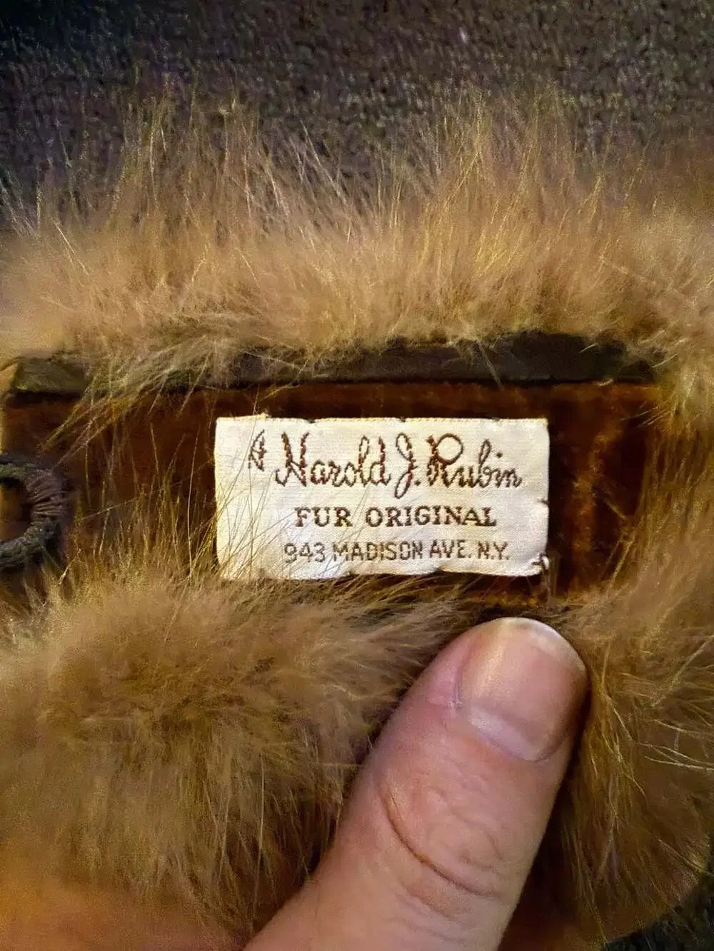 Vintage Harold J. Rubin Real Fur Collar Wrap